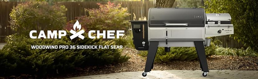 Camp Chef Woodwind Pro 36 Grill with Sidekick Sear - Pellet Grill & Smoker for Outdoor Cooking - Comes with WIFI Connectivity - Sidekick Compatible - 1236 Sq In Total Rack Surface Area