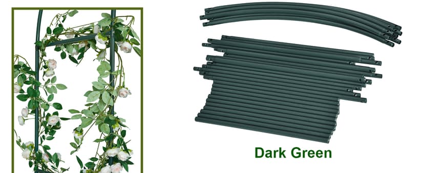 Metal Pergola Arbor, Outdoor Flower Garden Arch Trellis, Steel Garden Arbor for Climbing Plants, Wedding Decoration, 7'8" H x 4'5" W