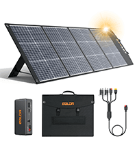 BALDR Solar Panels 200W Monocrystalline Portable Folding Solar Charger for Solar Generators and Portable Power Stations,Solar Panel Kit for Camping, Off Grid Living