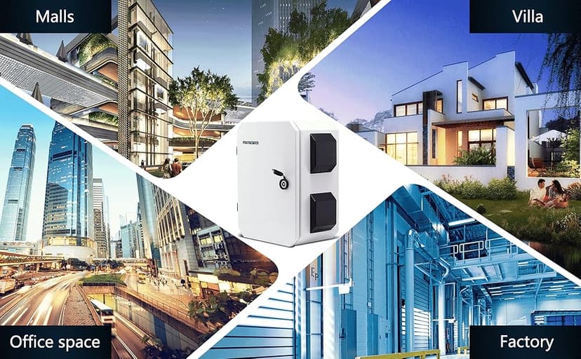 Outdoor Electrical Box, Cold-Rolled Steel Plate, Aluminum Alloy Back Beam, One-Piece Ventilation Design, IP65 Waterproof, Wall/Pole Mounted (15.7" x 11.8" x 7.9")