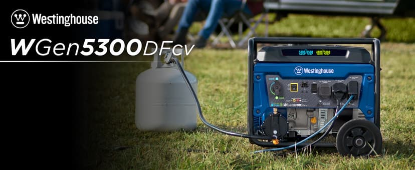 Westinghouse 6500 Watt Dual Fuel Home Backup Portable Generator, Transfer Switch Ready 30A Outlet, RV Ready 30A Outlet, CO Sensor