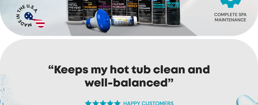 Aquadoc Bromine Hot Tub Starter Kit for Spas, Complete Spa Maintenance Kit with Bromine Tablets & Complete Hot Tub Chemicals Starter Kit (Bromine Hot Tub Starter Kit)