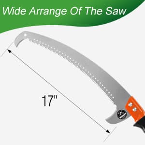 Walensee Pole Saws for Tree Trimming 14 FT Lightweight Manual Stainless Steel Extension High Pole Pruning Pole Saw with Blade for Trimmer Branches Pole Cutter Pole Pruner at Forestry Yard Garden Patio