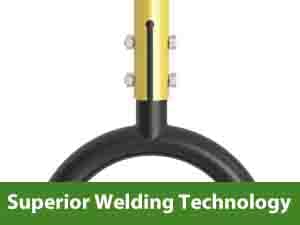 Lawn Edger Tool, Half Moon Tooth Edger with T-Grip Handle, 40-Inch Long Handled Sidewalk Grass Edger for Precise Lawn Edging and Land scaping