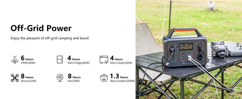 ALLWEI 300W Solar Generator with 100W Solar Panel Included, 280Wh Portable Power Station with AC Outlet USB Port, Solar Powered Battery Generator for Outdoor Camping, Home Backup, Power Outage
