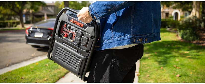 A-iPower 4600W RV-Ready Open Frame Inverter Generator Gas Powered, Lightweight Portable Power Supply with CO Sensor