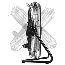 BILT HARD 20" High Velocity Floor Fan, 4600 CFM 3-Speed Industrial Shop Fan with Wall-Mounting System, Heavy Duty Metal Fan for Workshop, Garage and Warehouse