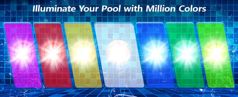 60ft Led Smart Pool Lights for Inground Pool with 3 Control Way (App/Remote/Controller), 54W 10 Inch Color Changing Underwater Swimming PoolLight for 10" Large Wet Niches