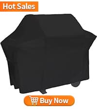 NEXCOVER Offset Smoker Cover - 60 Inch Waterproof Charcoal Grill Cover, Outdoor Heavy Duty BBQ Cover, Rip Resistant Smokestack Barbecue Cover for Brinkmann Char-Broil Weber Nexgrill, Black.