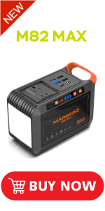 MARBERO Portable Power Station 88Wh Camping Lithium Battery Solar Generator Fast Charging with AC Outlet 120W Peak Power Bank(Solar Panel Optional) for Home Backup Outdoor Emergency RV Van Hunting