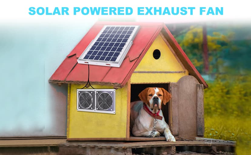 SOLPERK Solar Fan for Greenhouse, 10W Solar Powered Fan for Chicken Coop, Waterproof Solar Exhaust Fan for Shed with 11.8ft/3.6m Cable