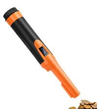 Dmyond Metal Detector Pinpointer, Professional Waterproof Handheld Pin Pointer Wand, Search Treasure Pinpointing Finder Probe with 9V Battery for Adults, Kids - Orange