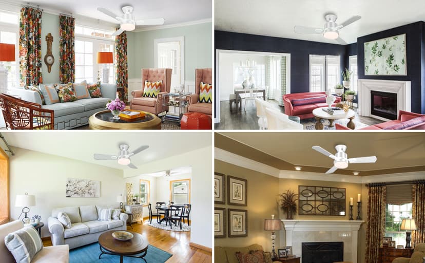 32" Ceiling Fans with Light and Remote, Energy Saving Super Quiet 6-Speed Ceiling Fan with 3CCT Dimmable Light for Indoor and Outdoor, Reversible, White and Wood