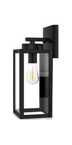 BesLowe Outdoor Wall Light Fixtures with Crystal Bubble Glass, Waterproof Exterior Sconces LED Wall Lanterns, Porch Lights Wall Mounted 10W 3000K Outside Lights for House Front Door Garage Entryway