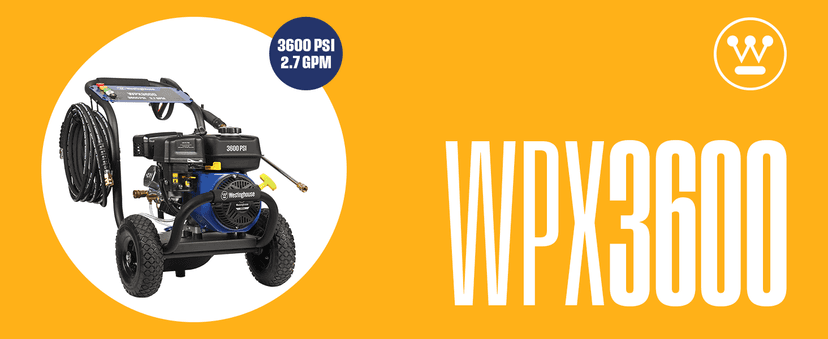Westinghouse WPX3600 Gas Pressure Washer, 3600 PSI and 2.7 Max GPM, Onboard Soap Tank, Spray Gun and Wand, 5 Nozzle Set, for Cars/Fences/Driveways/Homes/Patios/Furniture