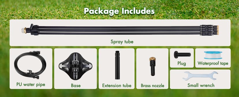 Rafow Standing Misters for Outside Patio Portable Misting System for Cooling Outdoor 26.5 Ft Stand Mist Line Water Sprinklers Patio Mister for Garden Backyard BBQ Party Pool Beach