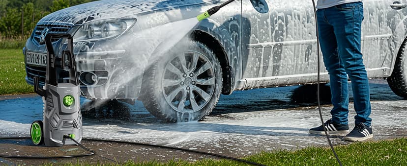 Pressure Washer, 4200PSI 2.6 GPM Power Washer with Foam Cannon 23FT Hose PATOOLIO Electric High Pressure Washer for Fences, Patios, Decks, Patios and Cars Powerwasher