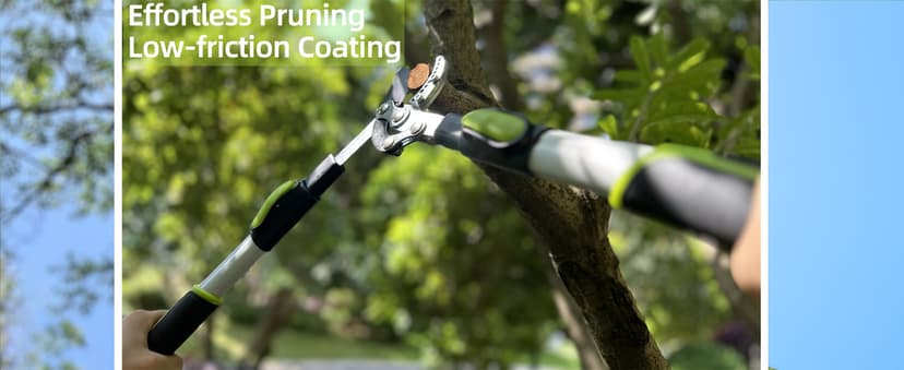 Loppers for Tree Trimming Heavy Duty Branch Cutter with Compound Action, Effortless Tree Pruner Extendable 21-26" Loppers for Gardening, Long Handle Pruning Shears with 1.6" Clean Cut Capacity