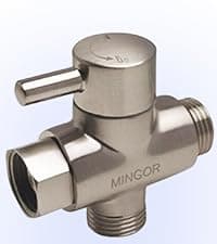 Shower Arm Diverter Valve for Hand Held Showerhead and Fixed Spray Head,G 1/2 3-Way Bathroom Universal Shower System Replacement Part/Brass (Brushed Nickel)