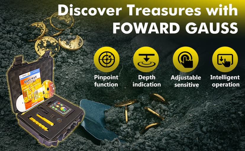 Adults Professional Underground Metal Gold Detector Intelligent Operation Silver Copper Finder High Precision Rapid Positioning Jewelry Ore Detector Gold Mine Hunter Treasure Scanner