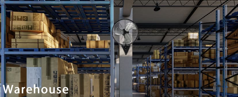 20” Wall Mount Fan 7000 CFM High Velocity Wall Industrial Fan 120° Oscillating Fans 3-Speed for Household, Commercial Use - ETL Listed, Black