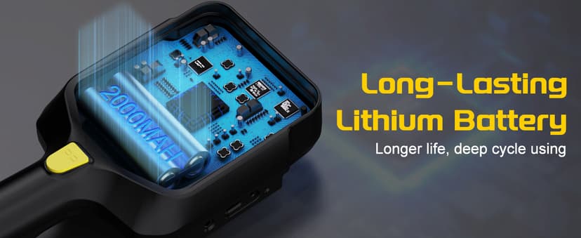 Metal Detector for Adults Professional, Rechargeable Lithium Battery Powered, Adjustable Retractable Foldable Metal Detector Waterproof High Accuracy Gold Detector, Backlit LCD Display