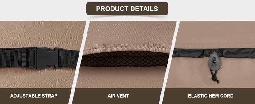 ULTCOVER Waterproof 600D Polyester Square Hot Tub Cover Outdoor SPA Covers 90 x 90 inch