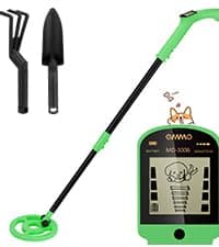 OMMO Metal Detector, Adjustable 27.5”-37.8” Metal Detector for Kids with Intuitive LCD Display, Lightweight Kids Metal Detectors with 6” Search Coil for Exploration Hiking