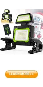 100W COB Rechargeable Work Light, 7000LM Cordless LED Work Lights, Waterproof Portable Flood Light with Stand for Outdoor Camping, Hiking, Garage, Car Repairing, Workshop Job Site Lighting