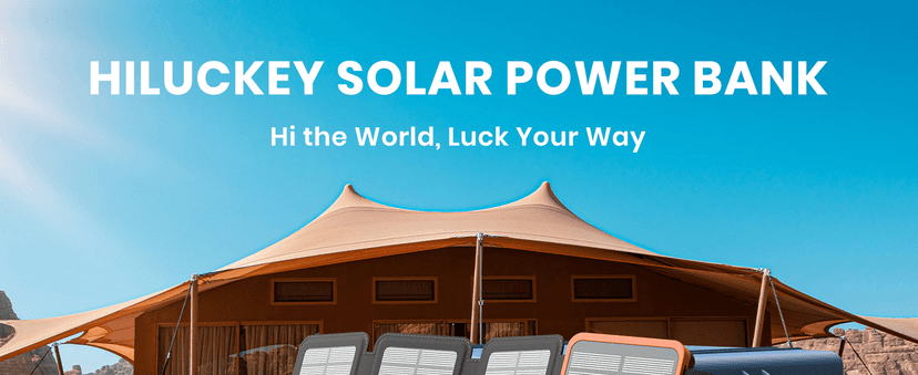 Hiluckey Solar Charger 25000mAh, Outdoor USB C Portable Power Bank with 4 Solar Panels, 3A Fast Charge External Battery Pack with 3 USB Outputs Compatible with Smartphones, Tablets, etc.