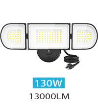 Olafus 100W Flood Light Outdoor, Switch Controlled 10000LM LED Security Light, IP65 Waterproof Outside Floodlight with 5 Adjustable Heads, 6500K Exterior Flood Light Fixture Wired for House Yard Black