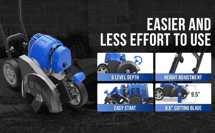 Sidewalk Edger Lawn Tool Gas 31cc WB31CCED, Blue
