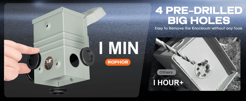 50 Amp Generator Cord and Pre-Drilled Power Inlet Box, 25FT Heavy Duty NEMA 14-50P to SS2-50R Extension Cord Twist Locking with Inlet Box, 125/250V, 12500W, ETL Listed for Outdoor Emergency Kit