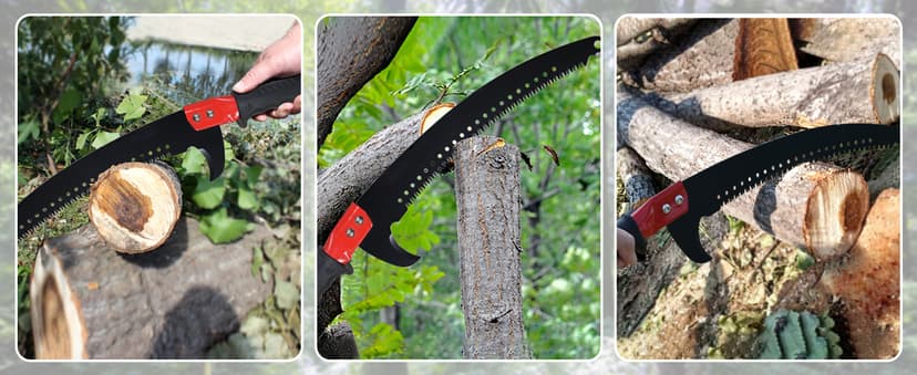 Scalebeard 26FT Pole Saws for Tree Trimming, Lightweight & Sturdy Tree Pruner with Thickened Saw Blade and Scissors for High Branches Trimming, Extendable Tree Trimmer for Pruning Palms and Shrubs