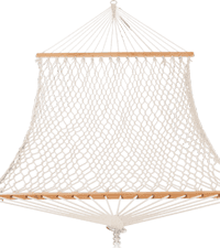 12ft Rope Hammocks, 46'' Wide Hardwood Spreader Bar (Beige, Twin)