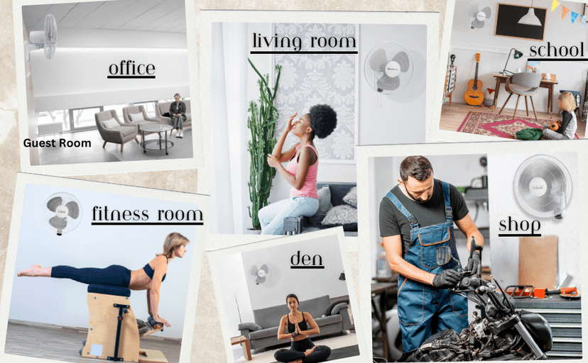 Comfort Zone 16" Quiet 3-Speed Wall Mount Fan with Remote Control, Timer and Adjustable Tilt, Ideal for Home, Bedroom, Gym & Office, CZ16WR