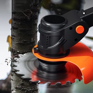 Cordless Lawn Mower with Battery and Charger,21V Lawn Trimmer Grass Edger with Two 2.0Ah Li-Ion Battery Powered & 3 Cutting Blade Types, Compact Power Tool for Lawn Yard Work, Black