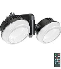 Onforu 60W Flood Lights Outdoor, 6000LM Brightness Security Lights Switch Controlled, 3 Adjustable Heads, IP65 Waterproof, 6500K Wall Mount Exterior LED Flood Light