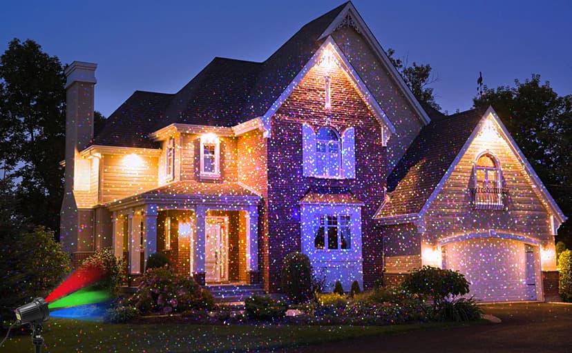 Christmas Laser Lights, Outdoor Garden Laser Lights Projector with Moving RGB Waterproof for Christmas Holiday
