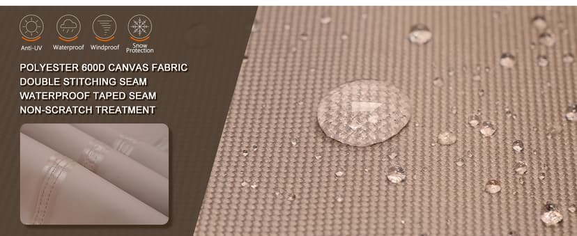 ULTCOVER Waterproof 600D Polyester Square Hot Tub Cover Outdoor SPA Covers 90 x 90 inch