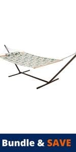 Castaway Living 13 ft. Double Traditional Hand Woven Navy Polyester Rope Hammock with Free Extension Chains, and Tree Hook, for 2 People with a Weight Capacity of 450 lbs.