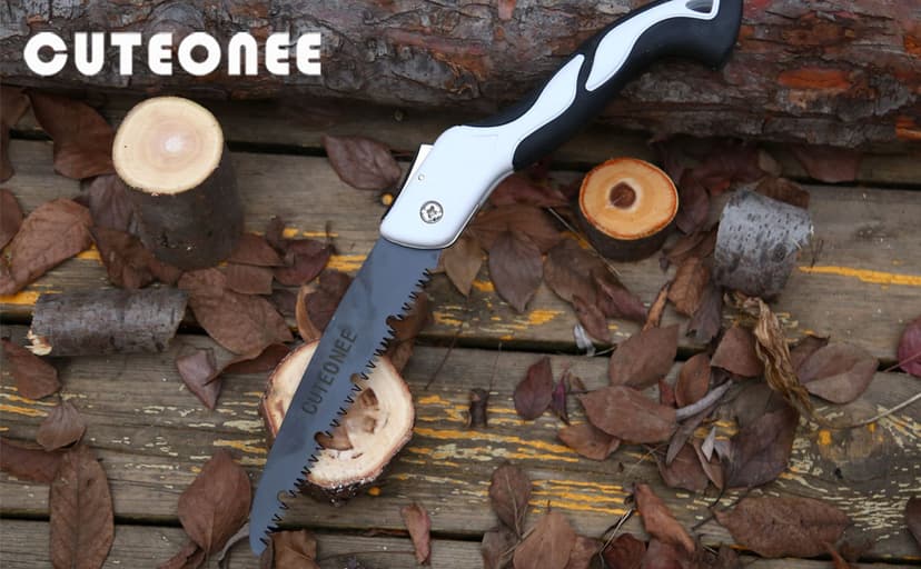 Folding Pruning Hand Saw 10 Inch Blades with SK5 Steel Blade for Tree Trimming, Camping, Gardening, Hunting, Cutting Wood, PVC, Bone with Ergonomic Handle Design