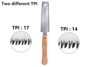 RUITOOL Japanese Hand Saw 6 Inch Double Edge Sided Pull Saw Ryoba SK5 Flexible Blade 14/17 TPI Flush Cut Beech Handle Wood Saw for Woodworking Tools