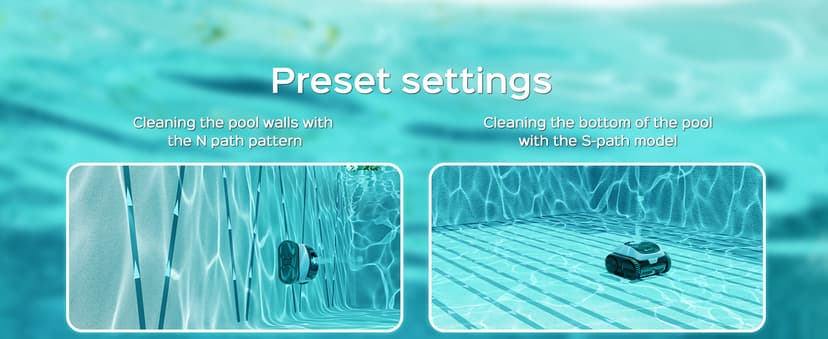 Pool Vacuum for Inground Pools, Cordless Robotic Pool Cleaner, Wall and Waterline Cleaning, Intelligent Route Planning, 150 min Runtime, for Pools up to 1,600 Sq.ft