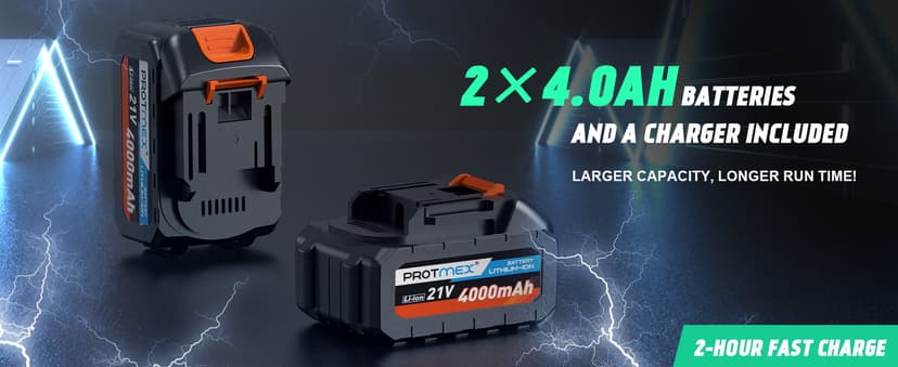 2-in-1 Cordless Pole Saw 8 Inch&Mini Chainsaw, with 2×4.0Ah 21V Battery and Charger, Brushless Motor, Total Reach of Max 15ft, Electric Pole Saw for Tree Trimming and Hedge Cutting