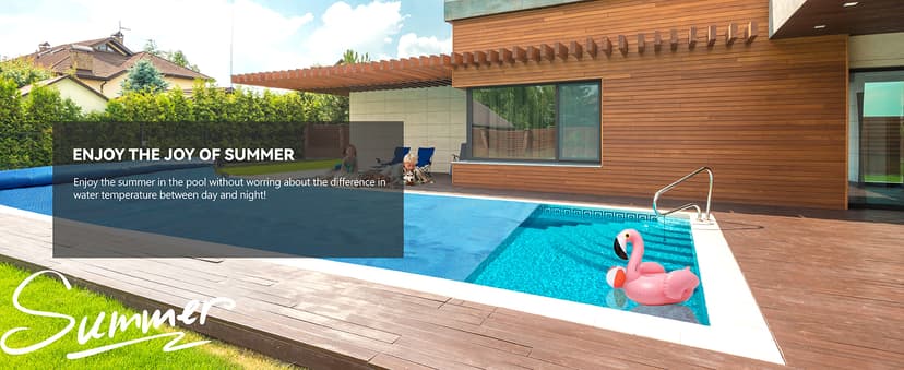 BigXwell Solar Pool Cover, Blue 16-mil 12 x 24 Foot Rectangle Solar Blanket for In-Ground Pools, 1600 Series Heavy-Duty Insulating Pool Heater Covers for Swimmer