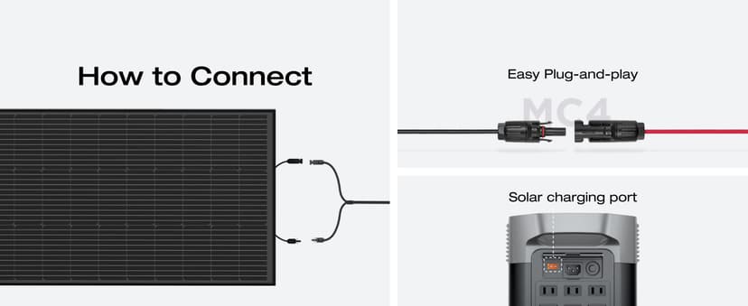 EF ECOFLOW Solar Generators, DELTA 2 Portable Power Station with 2PCS 100W 12V Solar Panels, 1024Wh LFP Battery, Fast Charging, Power Station for Home Backup, Camping&RVs