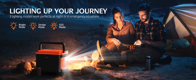 Portable Power Station, 297Wh Backup Lithium Battery Generator with 600W AC Output and 100W Fast Charging, Solar Generator for Outdoors Camping, Travel Emergency, Home Blackout