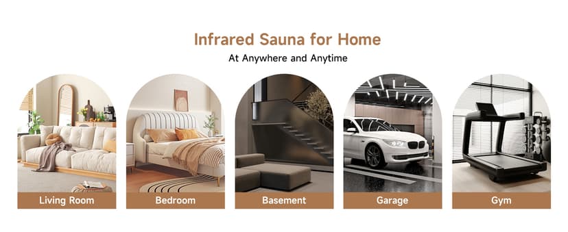 Real Relax Far Infrared Sauna, Home Indoor Sauna Room Canadian Hemlock Wooden Dry Saunas 950W 120V with Control Panel and 6 Low EMF Heaters Panels for Personal Spa