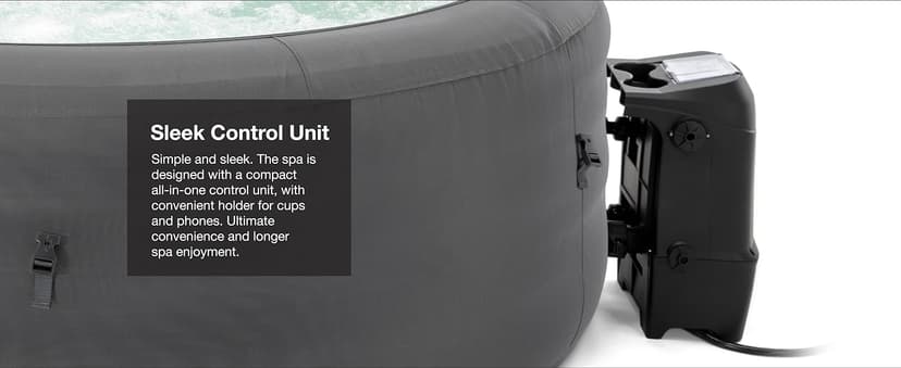 INTEX SimpleSpa Inflatable Hot Tub, 4 Person Jet Massage Spa with Built-in Pump